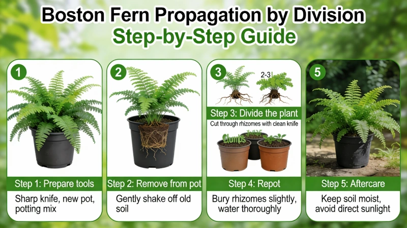 How to propagate Boston fern by division step by step guide