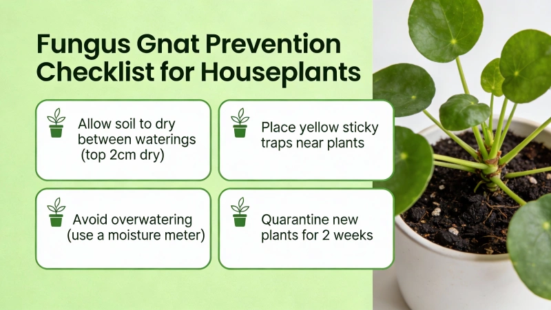 Fungus gnat prevention checklist for houseplants