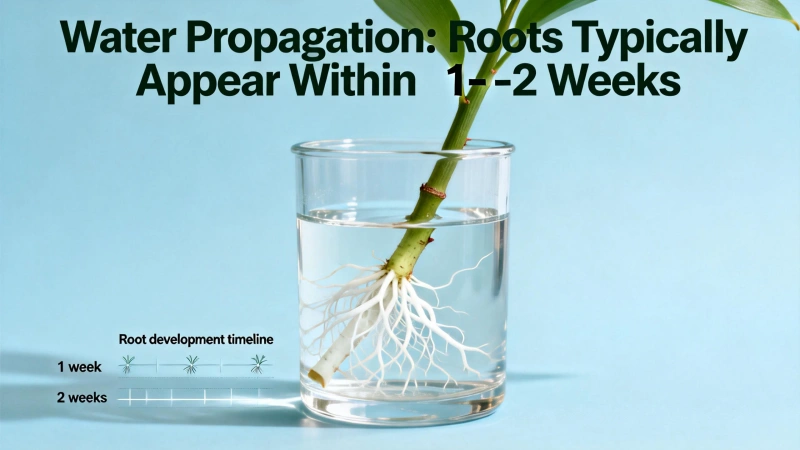 Water propagation: roots typically appear within 1-2 weeks.
