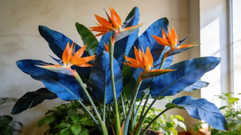 Thriving bird of paradise after proper care - from 3ft to 5ft