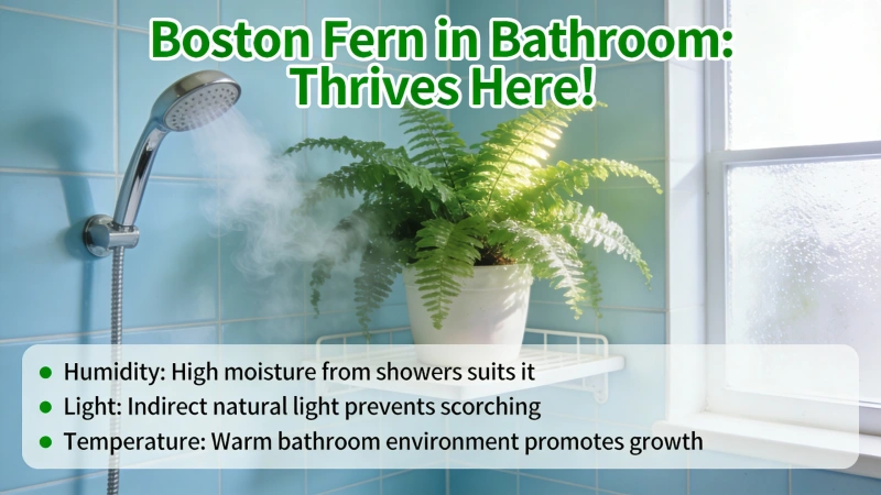 Can I keep Boston fern in bathroom - yes it thrives there