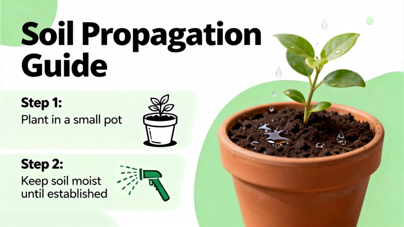 Soil propagation: plant in a small pot and keep soil moist until established.