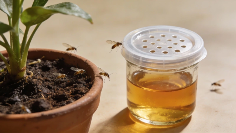 Apple cider vinegar trap that does not work for fungus gnats