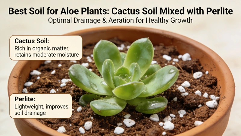 Cactus soil mixed with perlite for aloe vera