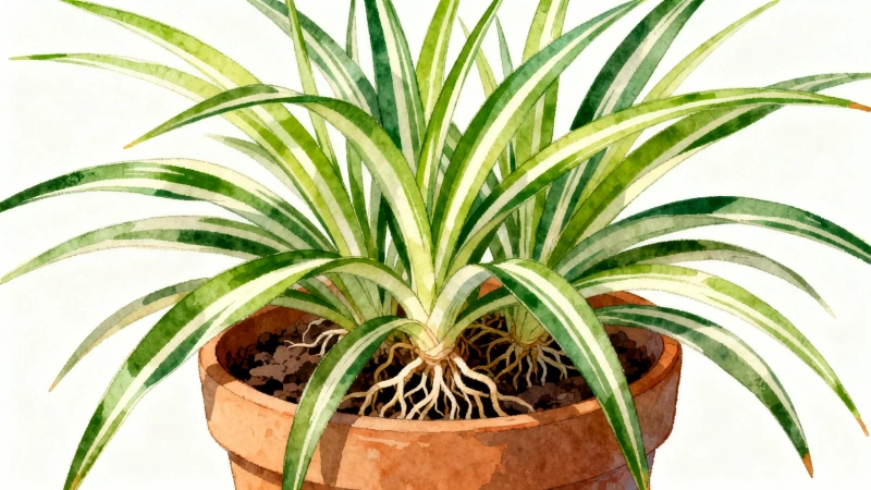A happy spider plant is a slightly rootbound spider plant.