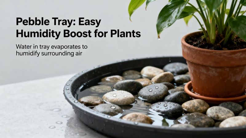 A pebble tray is an easy way to boost humidity around your plant.