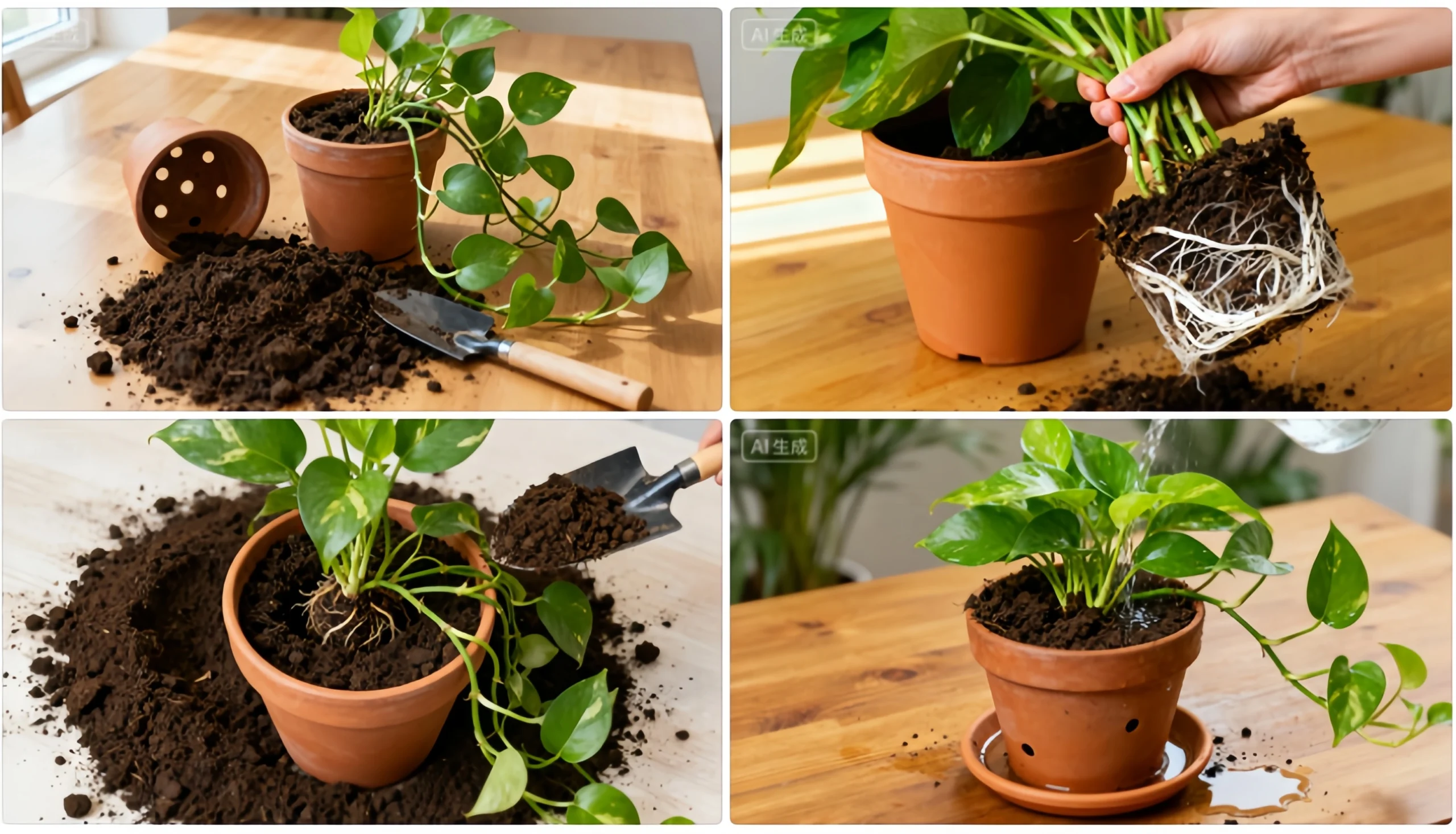 Step-by-step guide to repotting a pothos plant